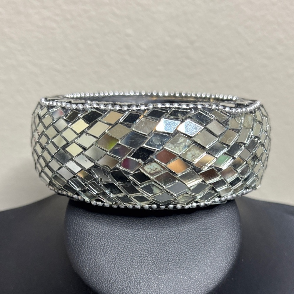 Fashion Luxury MIRRORED BANGLE Bracelet Chunky Statement